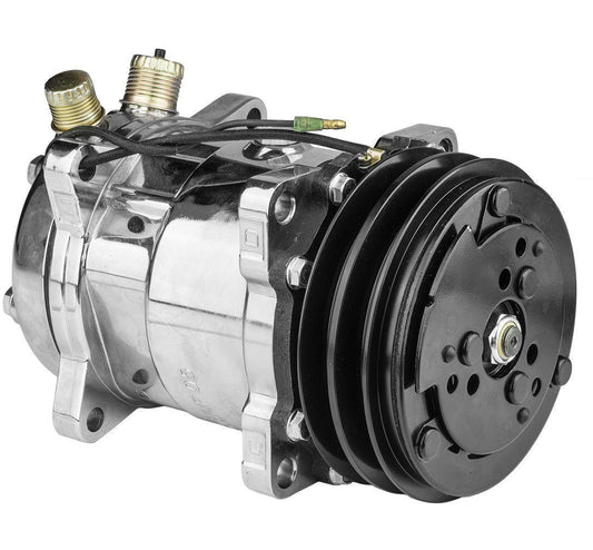 Proflow PFEACCOMP2 Air Conditioning Compressor Sanden 508 Aluminium Polished V Pulley Each