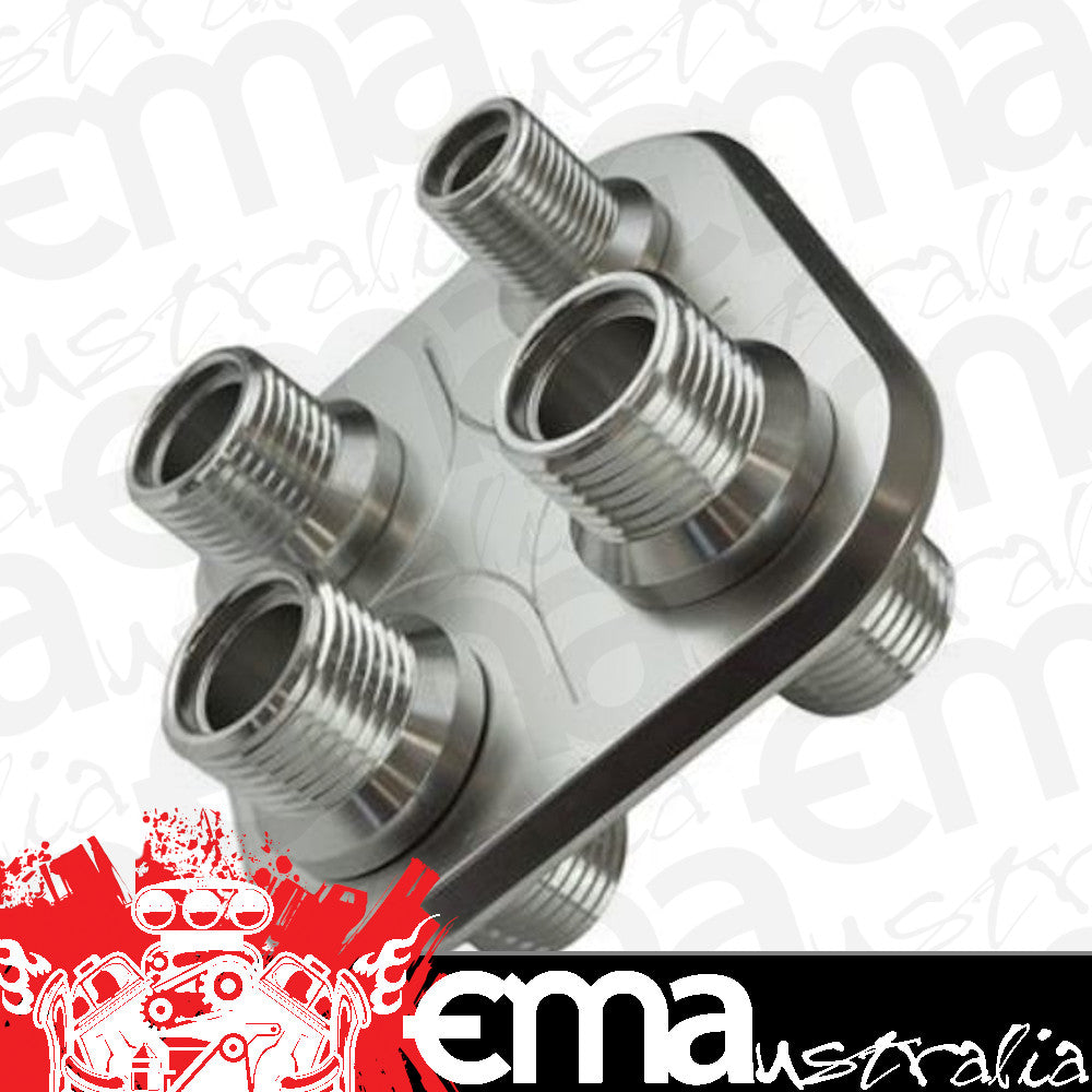 Proflow PFEACWP103 Firewall Bulkhead Aluminium 4 Port #6 #10 Inline Polished