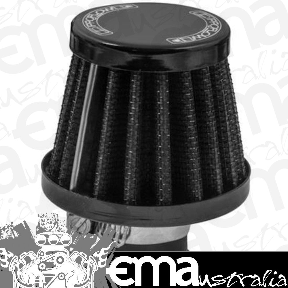 Proflow PFEAF-3812B Mini Air Filter Breather 38mm High 12mm (0.47') Neck Black