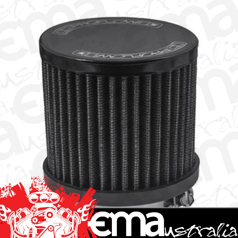 Proflow PFEAF-7535B Breather Filter Clamp On 70mm High 35mm (1-3/8" ) Neck Black