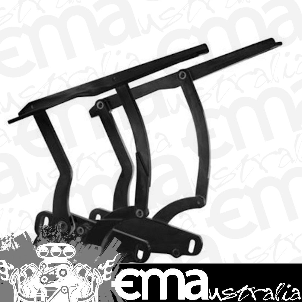 Proflow PFEBHGM02BK Bonnet Hinge Kit Billet Aluminium Chev Camaro 70-81 Black