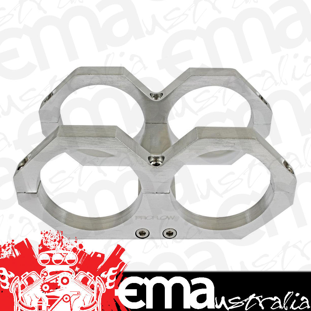 Proflow PFEBOSBILDUALS Fuel Pump Dual Mount Billet Aluminium 044 Bosch Bracket Silver