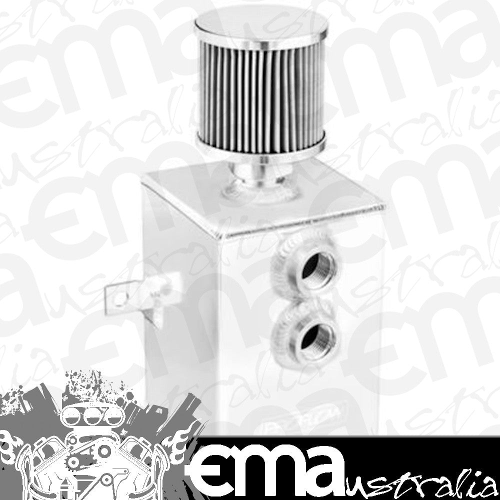 Proflow PFECC3-P Oil Breather 3 Lt Tank Catch Can Square Aluminium Polished Filtered Breather Universal Each