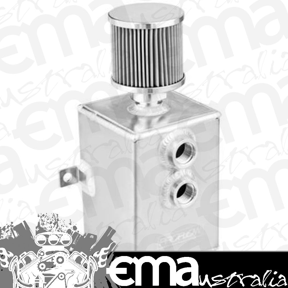 Proflow PFECC3 Oil Breather 3 Lt Tank Catch Can Square Aluminium Natural Filtered Breather Universal Each