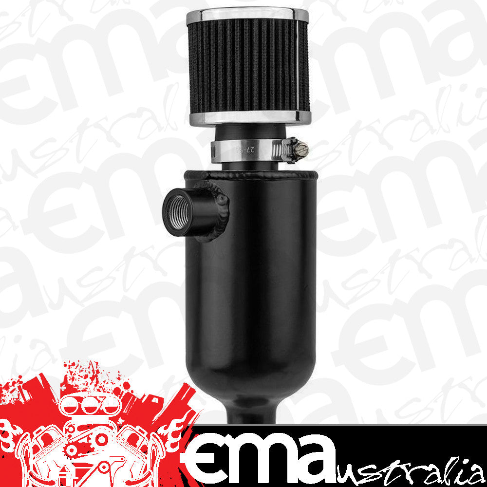 Proflow PFECCT075NPTBK Oil Breather Pro Tank Aluminium 0.75L 1/2" NPT Female Black