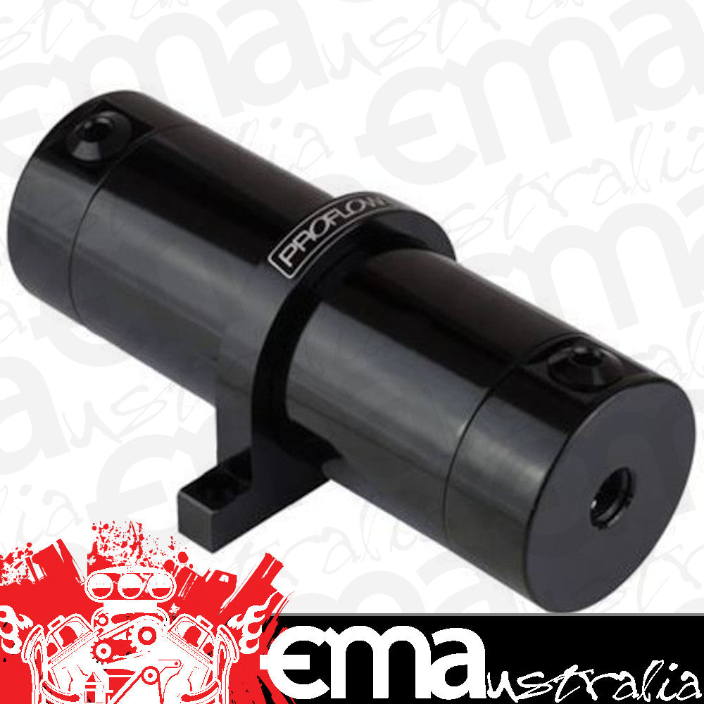 Proflow PFECCT900BK Oil Catch Can Universal Round Billet Aluminium 3.0x7.0'' Black Anodised Each