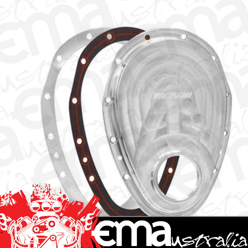 Proflow PFECTCS Timing Cover 2-piece Billet Aluminium Silver Anodised SB For Chevrolet V8 Small Block Kit