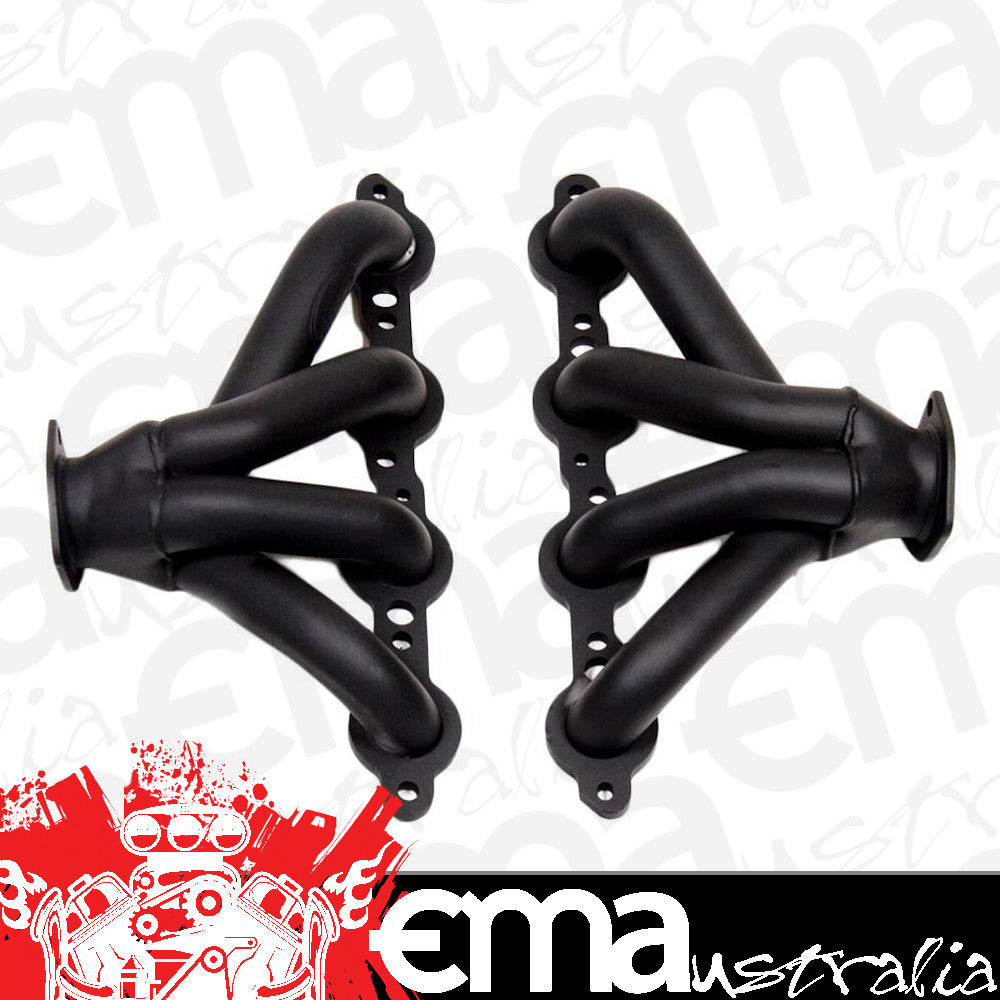 Proflow PFEEH7000BK Exhaust Black Ceramic Block Huggers For Chevrolet For Holden LS1 LS2 Centre Outlet