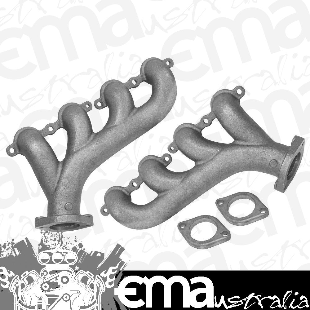 Proflow PFEEH8501 Exhaust Manifolds LS Natural Iron Raw Casting Chev Holden LS Series Engines Pair