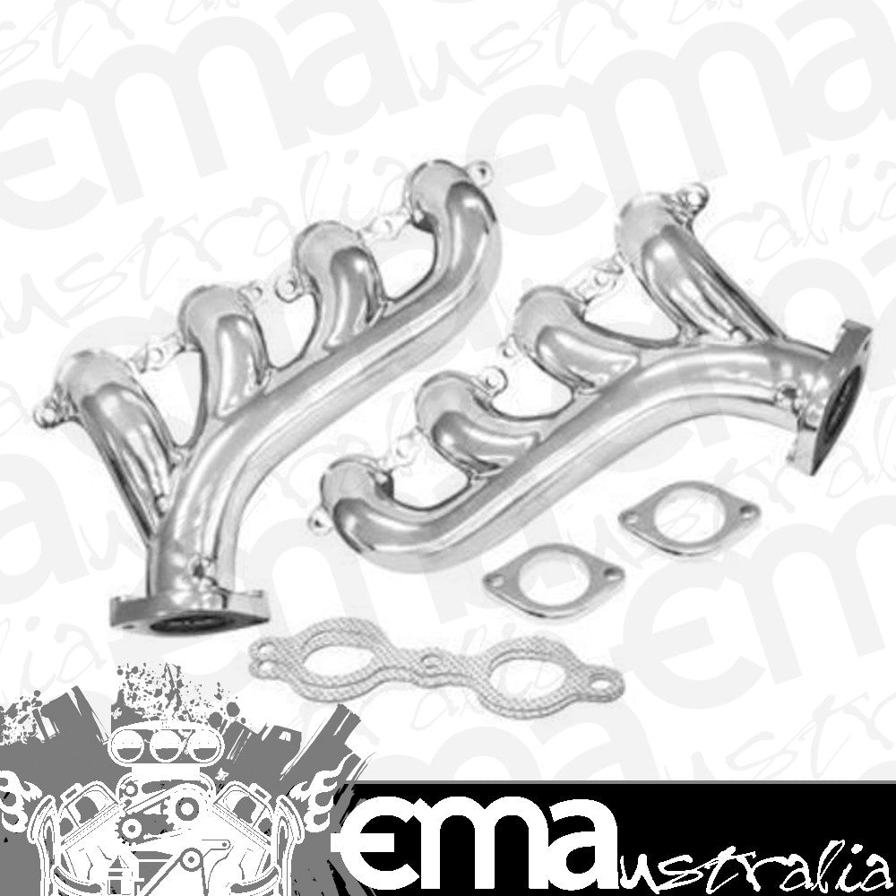 Proflow PFEEH8501SC Exhaust Manifolds High Silicon Ductile Iron Ceramic Coating Casting Chev For Holden LS Series Engines Pair