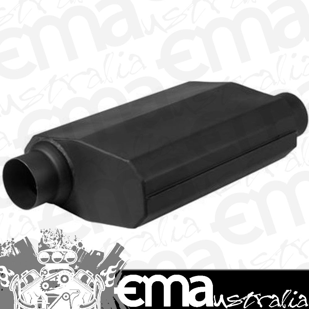 Proflow PFEEM21504 Muffler Black Flow Chamber 2-1/2" Side Inlet to 2-1/2" Side Outlet