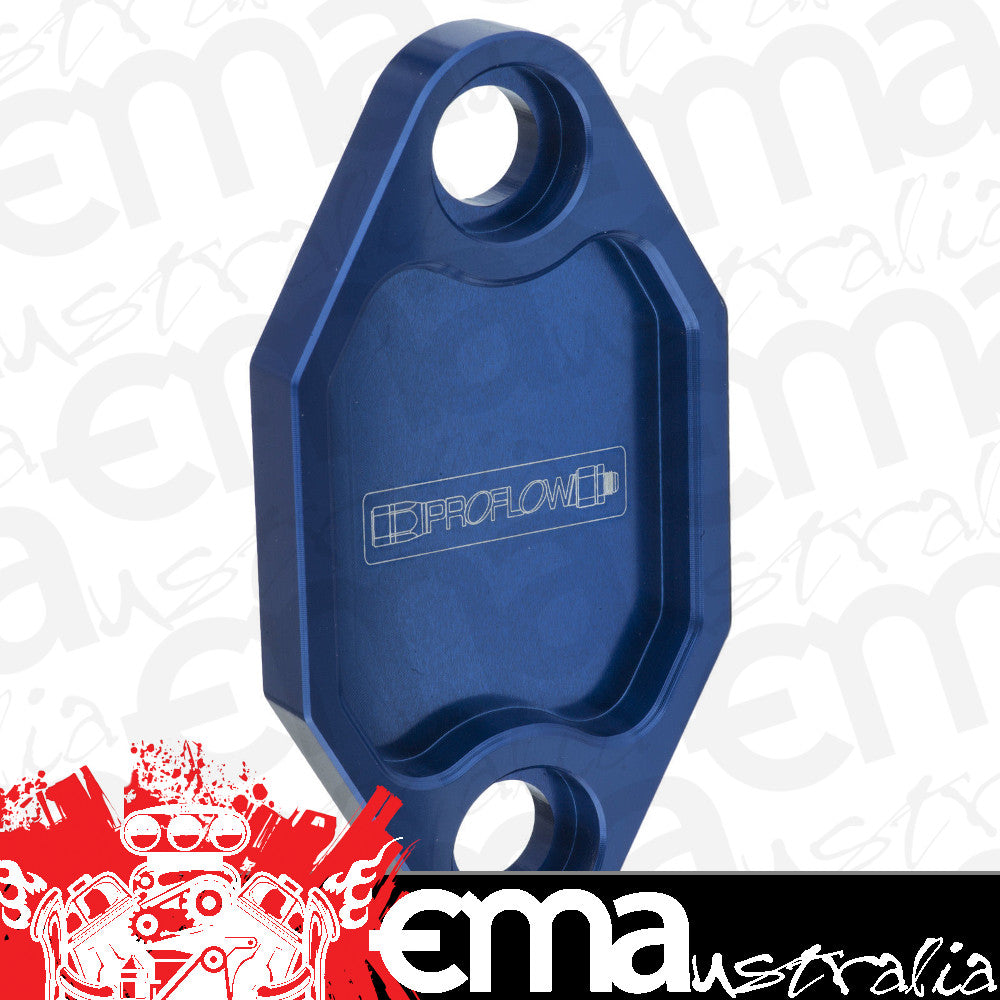 Holden Commodore V8 Fuel Pump Block-Off Plate Aluminium Blue Anodised For 253 308 Each Proflow PFEFB-100BL