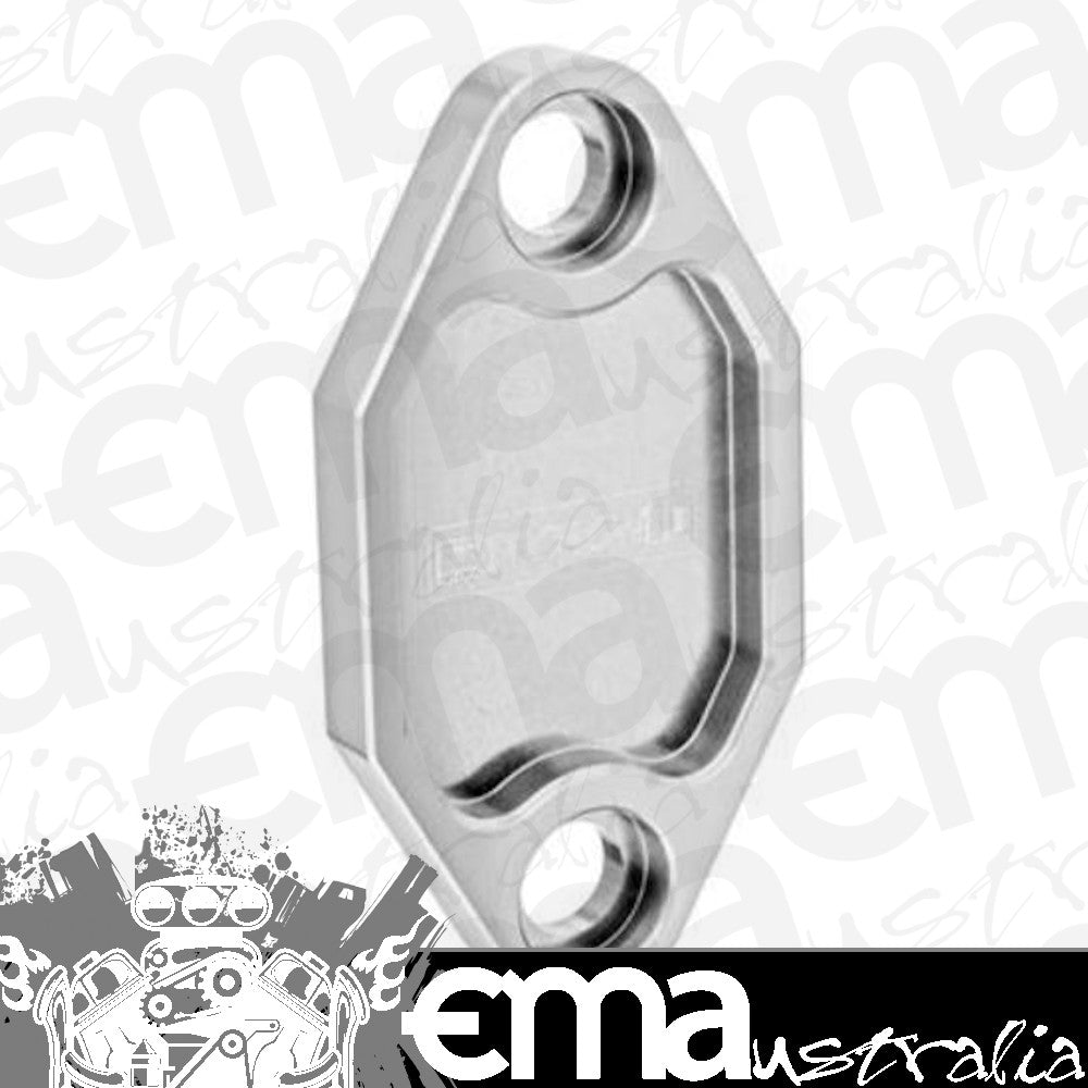 Proflow PFEFB-100S Fuel Pump Block-Off Plate Aluminium Silver Anodised For Holden 253 308 Each