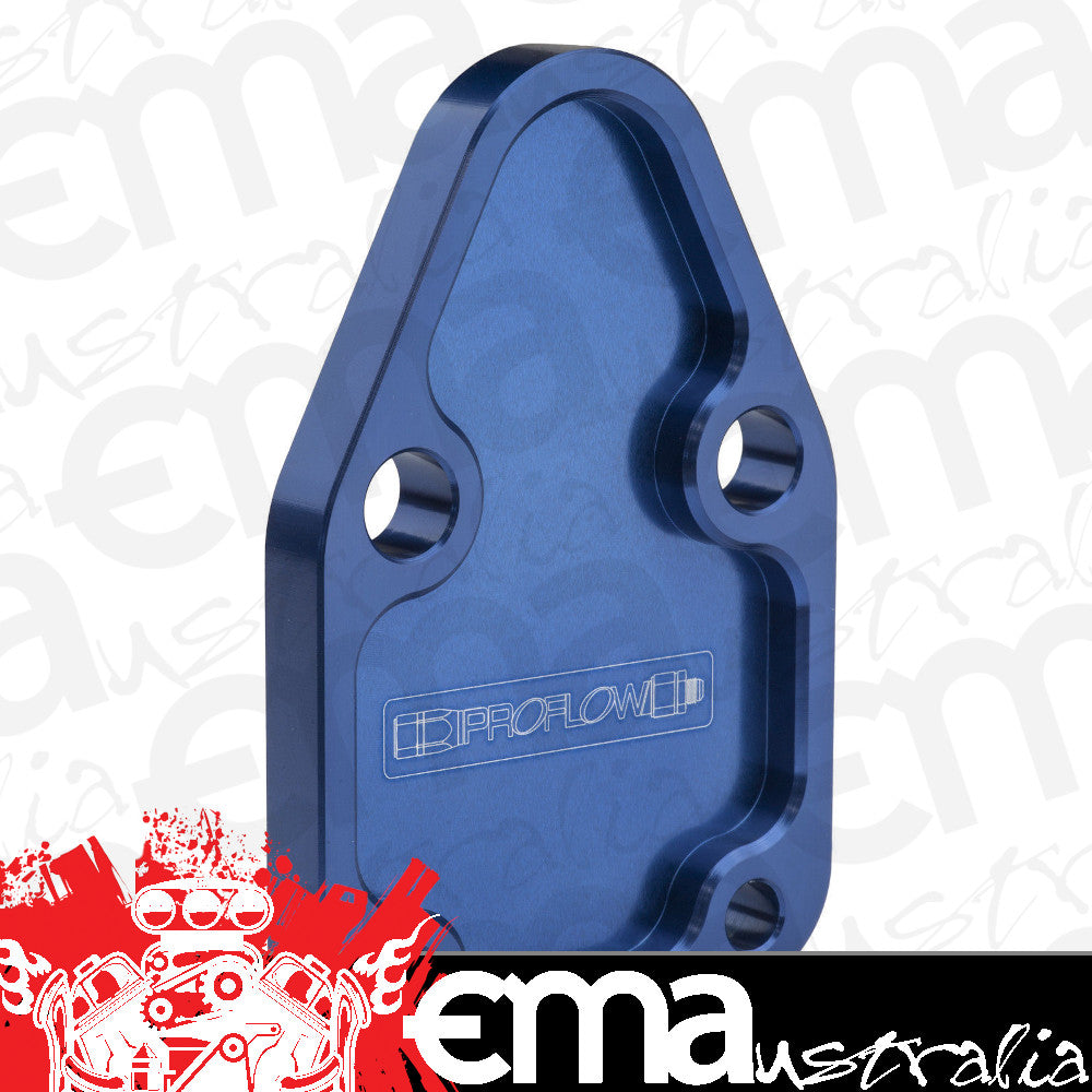 Chevrolet small block V8 Fuel Pump Block-Off Plate Aluminium Blue Anodised SB For For Chrysler Each Proflow PFEFB-102BL