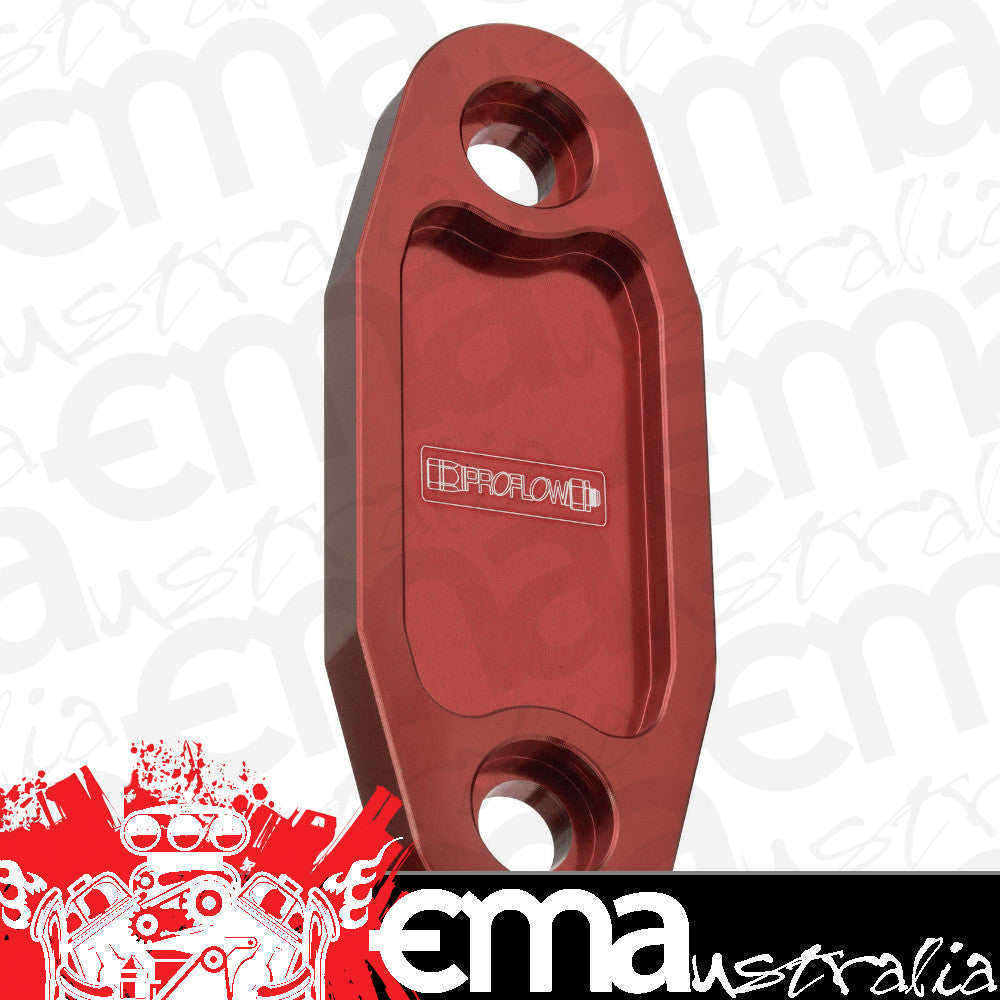 Ford Cleveland 302-351ci V8 Fuel Pump Block-Off Plate Aluminium Red Anodised For 302-351C Each Proflow PFEFB-104R