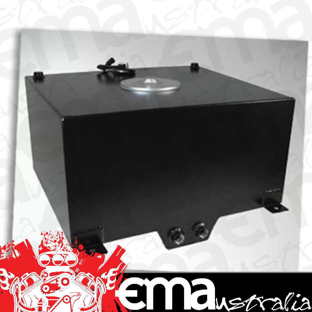 Proflow PFEFC015BK Fuel Cell Tank 15g 57L Aluminium Black 510 x 460 x 260mm With Sender Two -10 AN Female Outlets Each