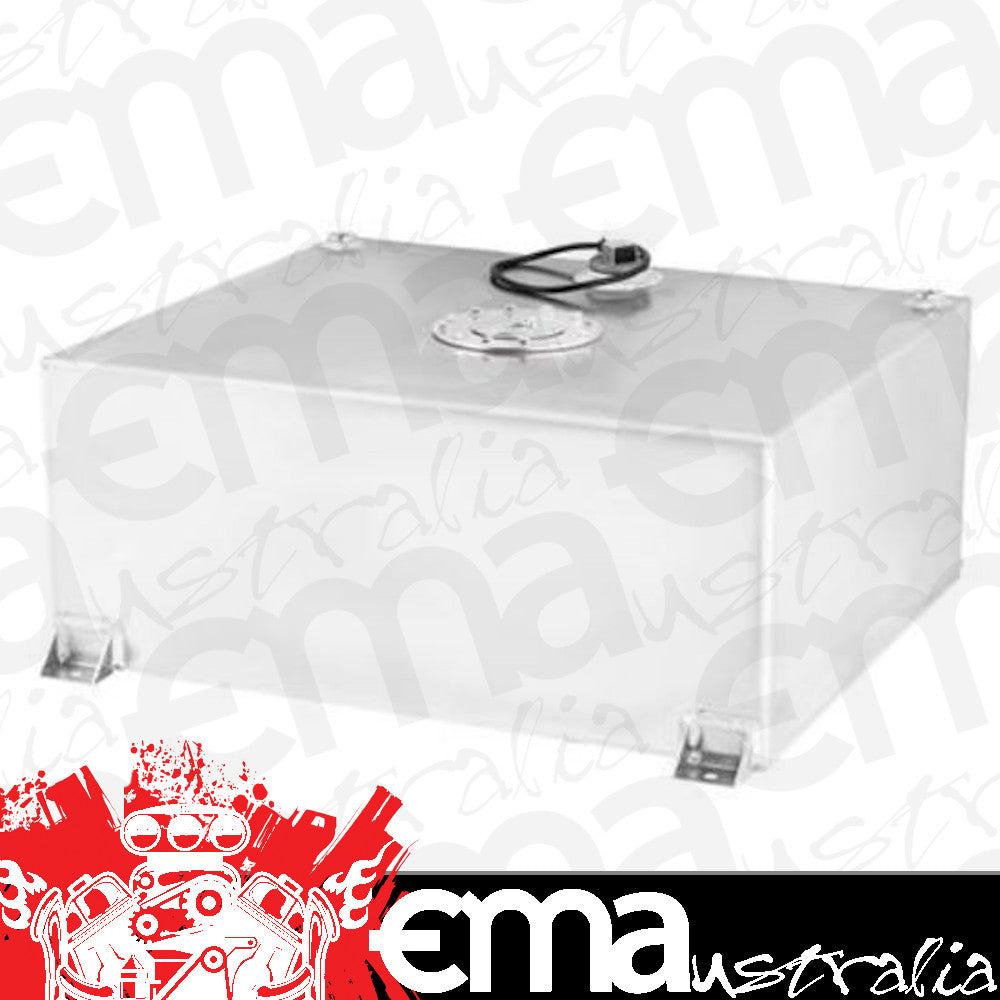 Proflow PFEFC115FB Fuel Cell Tank 15g 57 Aluminium Flat Bottom Natural 510 x 460 x 260mm With Sender Two -10 AN Female Outlets Each