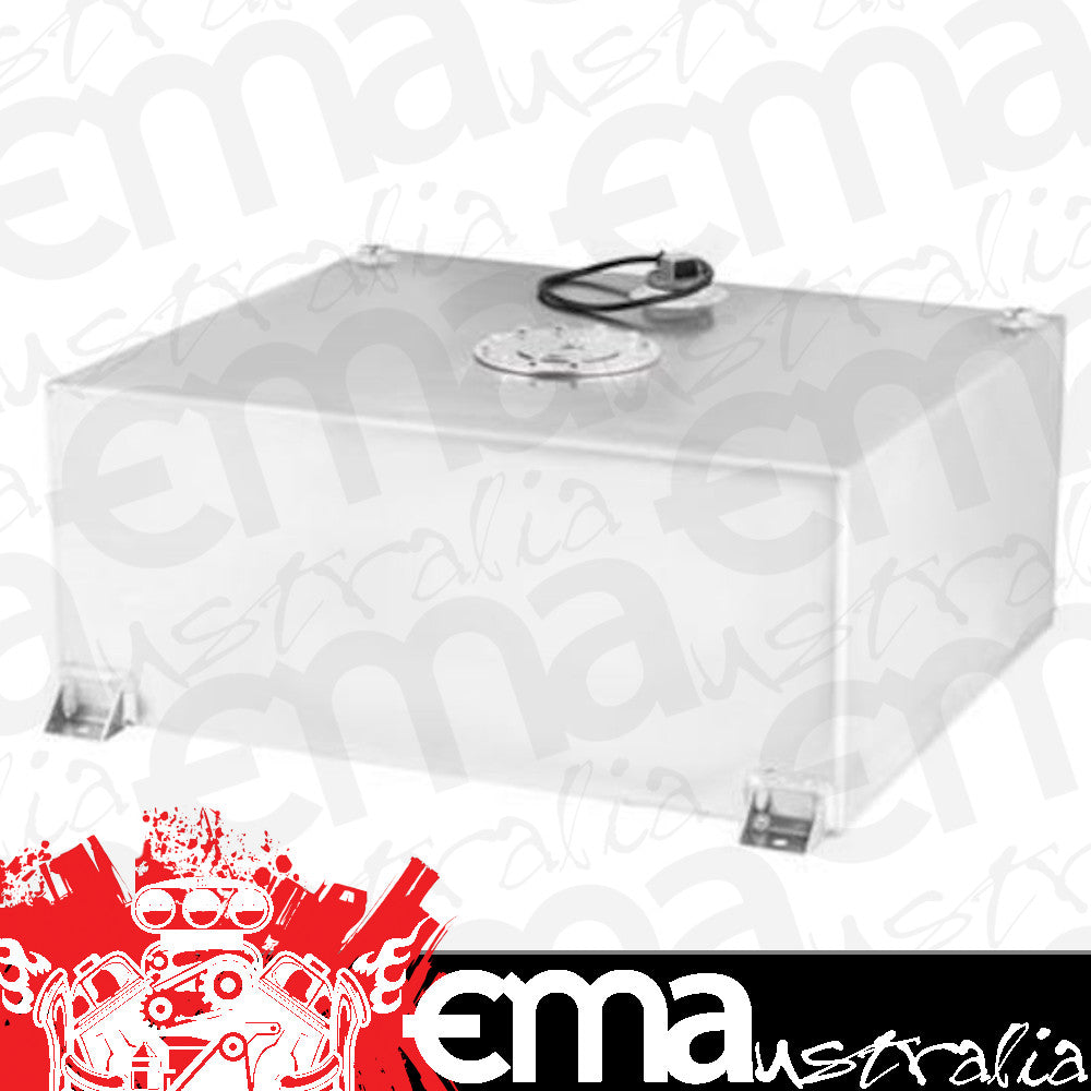 Proflow PFEFC120FB Fuel Cell Tank 20g 78L Aluminium Flat Bottom Natural 620 x 510 x 260mm With Sender Two -10 AN Female Outlets Each