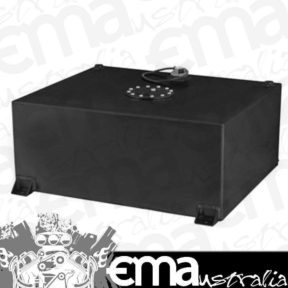 Proflow PFEFC120FBBK Fuel Cell Tank 20g 78L Aluminium Flat Bottom Black 620 x 510 x 260mm With Sender Two -10 AN Female Outlets Each