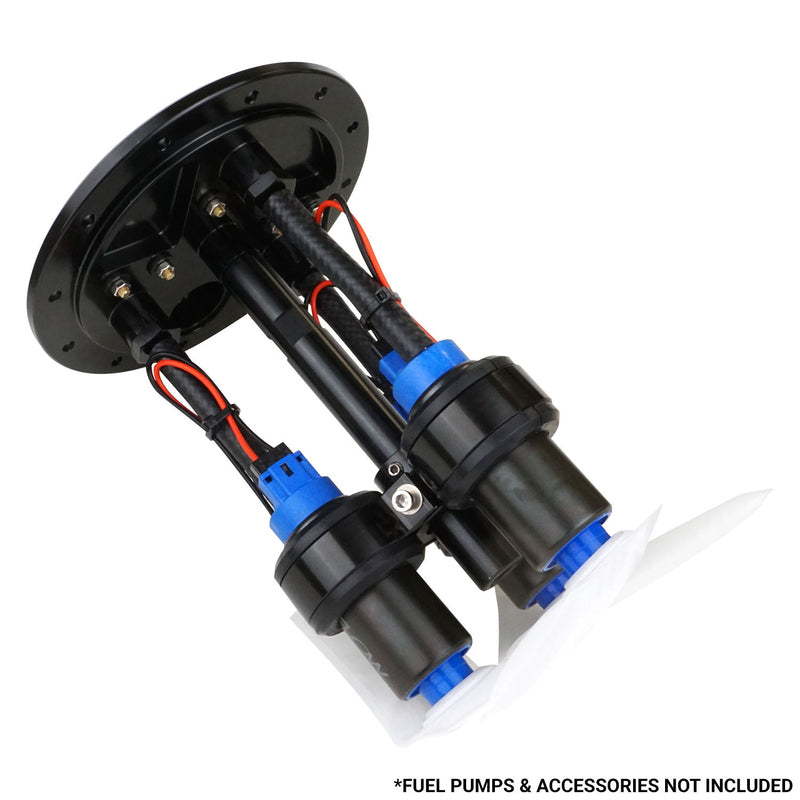 Proflow PFEFCA003-1 Triple Fuel Pump Hanger Mounts 39mm & 46mm Fuel Pumps 170mm PCD Billet Aluminium Black Anodised