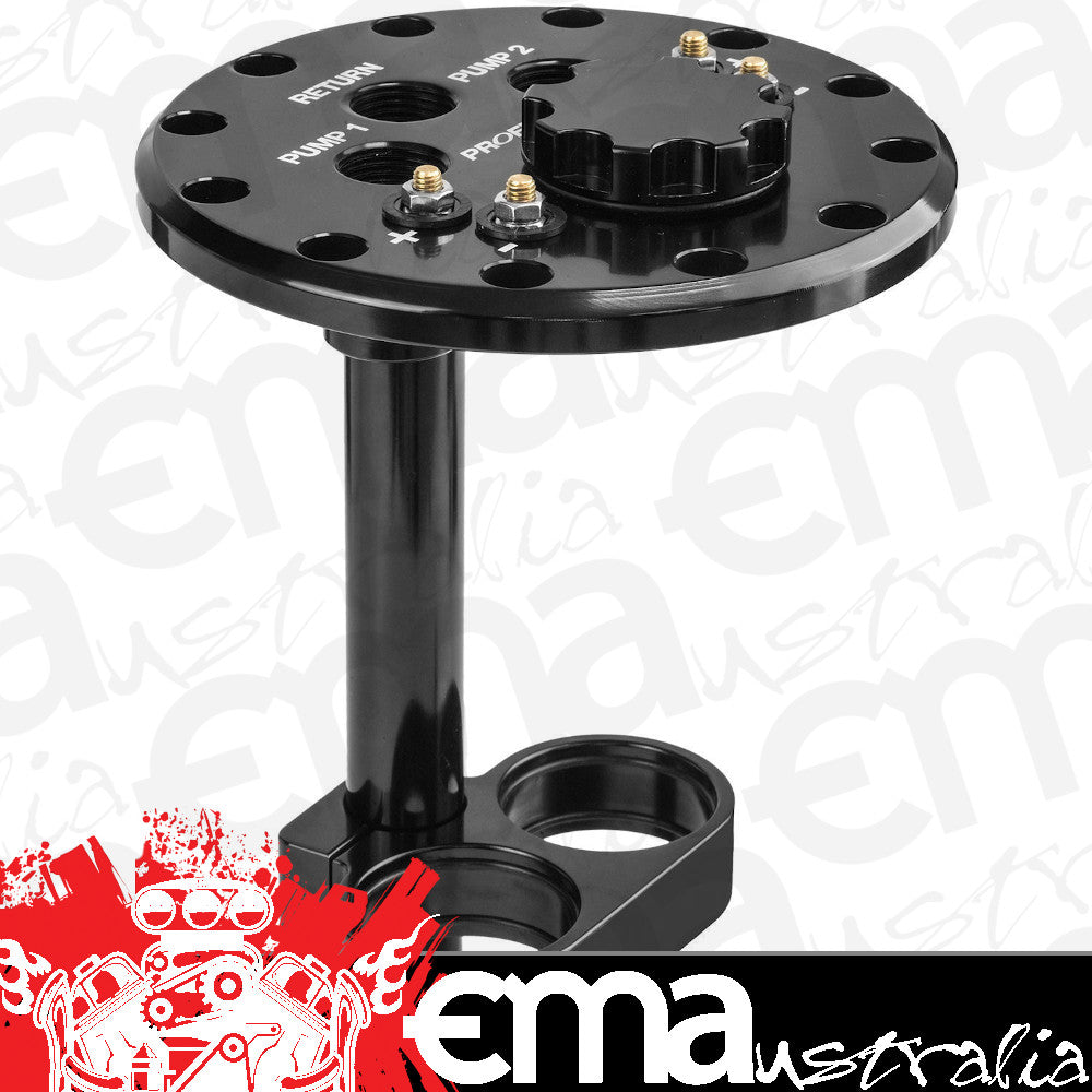 Proflow PFEFCA003 Dual Fuel Pump Hanger Mounts 39mm Fuel Pumps 120.5mm PCD Billet Aluminium Black Anodised