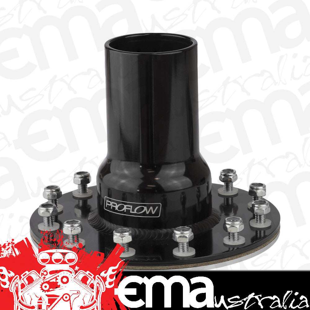 Proflow PFEFCA005BK Fuel Filler Neck Aluminium Black Straight 2 " Diameter 12-Bolt Flange Each