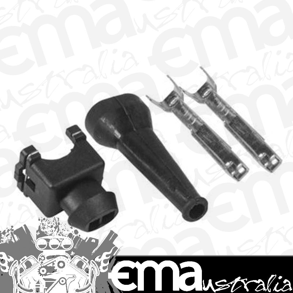Proflow PFEFI-001 Fuel Injector Wiring Plug EV1 Bosch Style 2 Pin Include Terminals & Boot