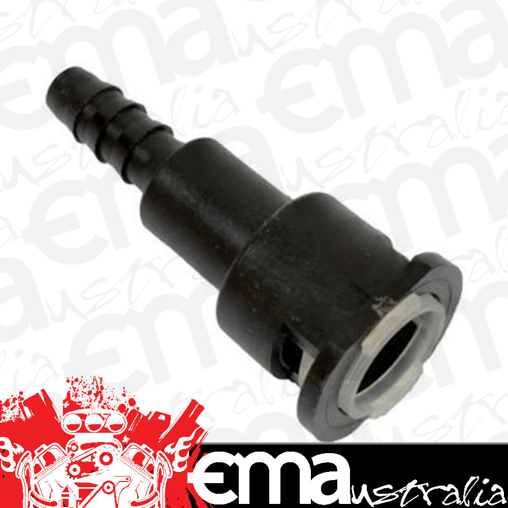Proflow PFEFLQR083 Fuel Line Connectors Nylon 1/4" Female QR Straight to 5/16" (8mm) Barb Each