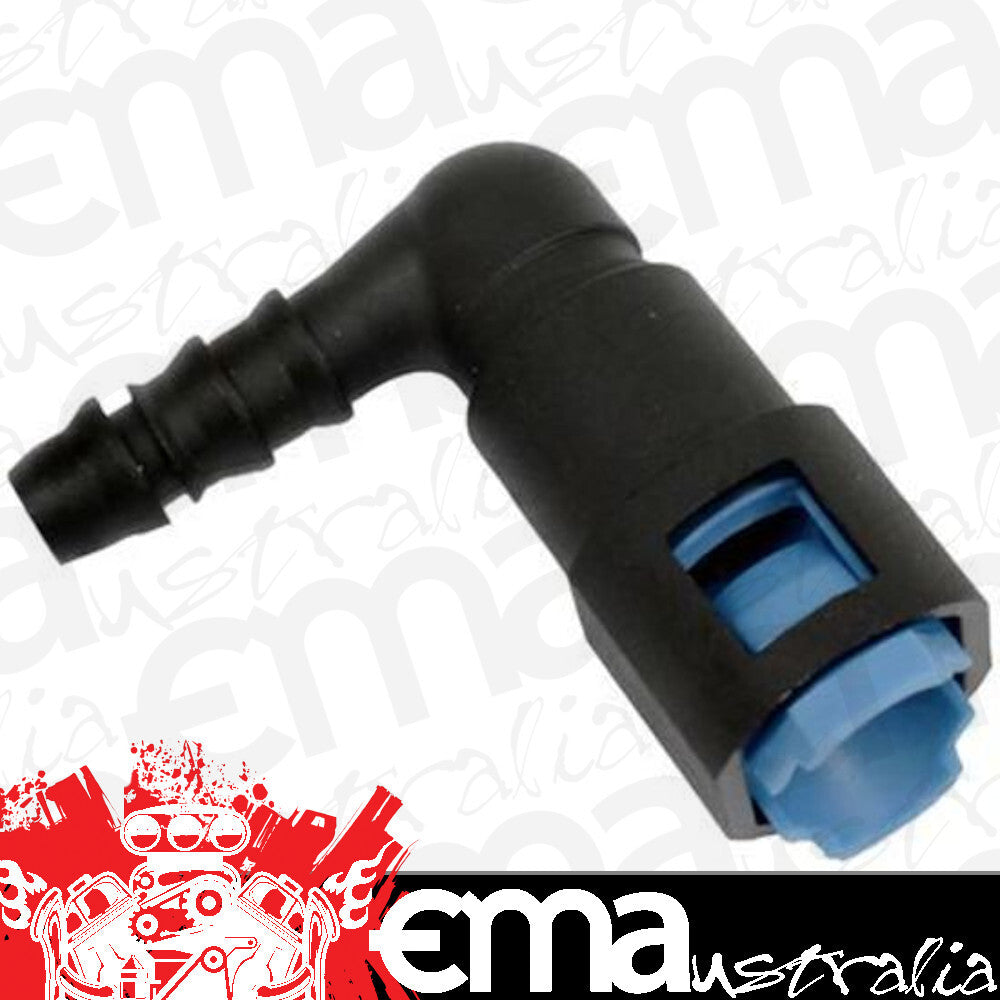 Proflow PFEFLQR091 Fuel Line Connectors Nylon 3/8" Female QR 90 Degree to 5/16" (8mm) Barb Each