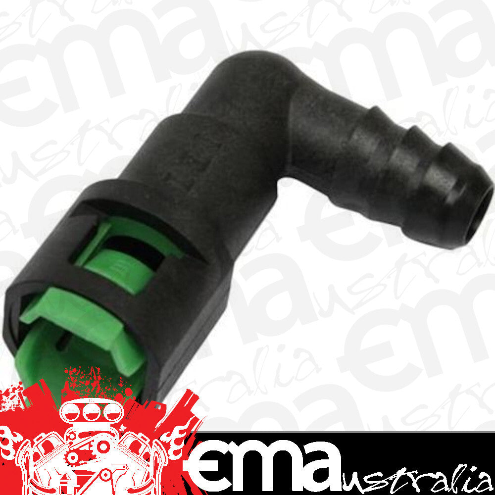 Proflow PFEFLQR092 Fuel Line Connectors Nylon 5/16" Female QR 90 Degree to 3/8" (10mm) Barb Each
