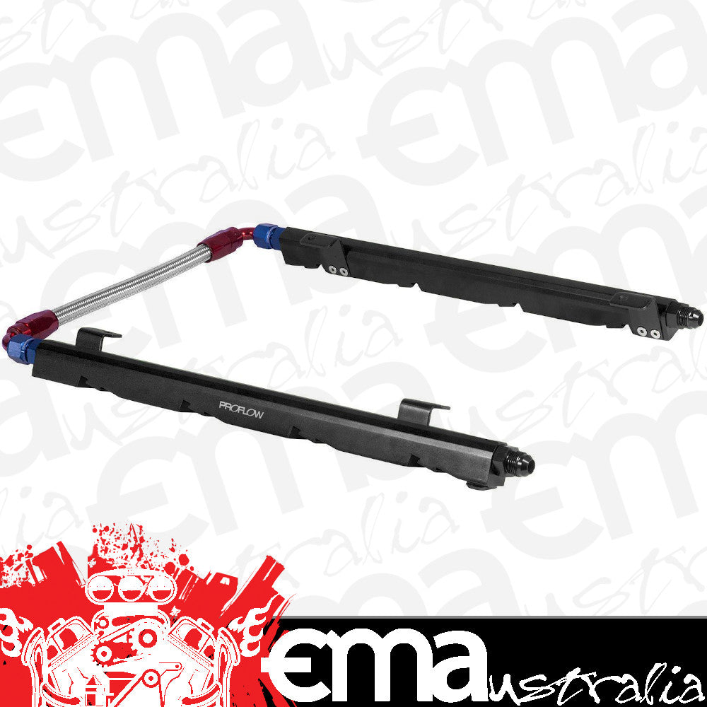 Proflow PFEFRKHOL5BK Fuel Rail Kit For Holden Commodore VN-VT 5.0L EFI -08AN ORB Billet Aluminium Black Anodised