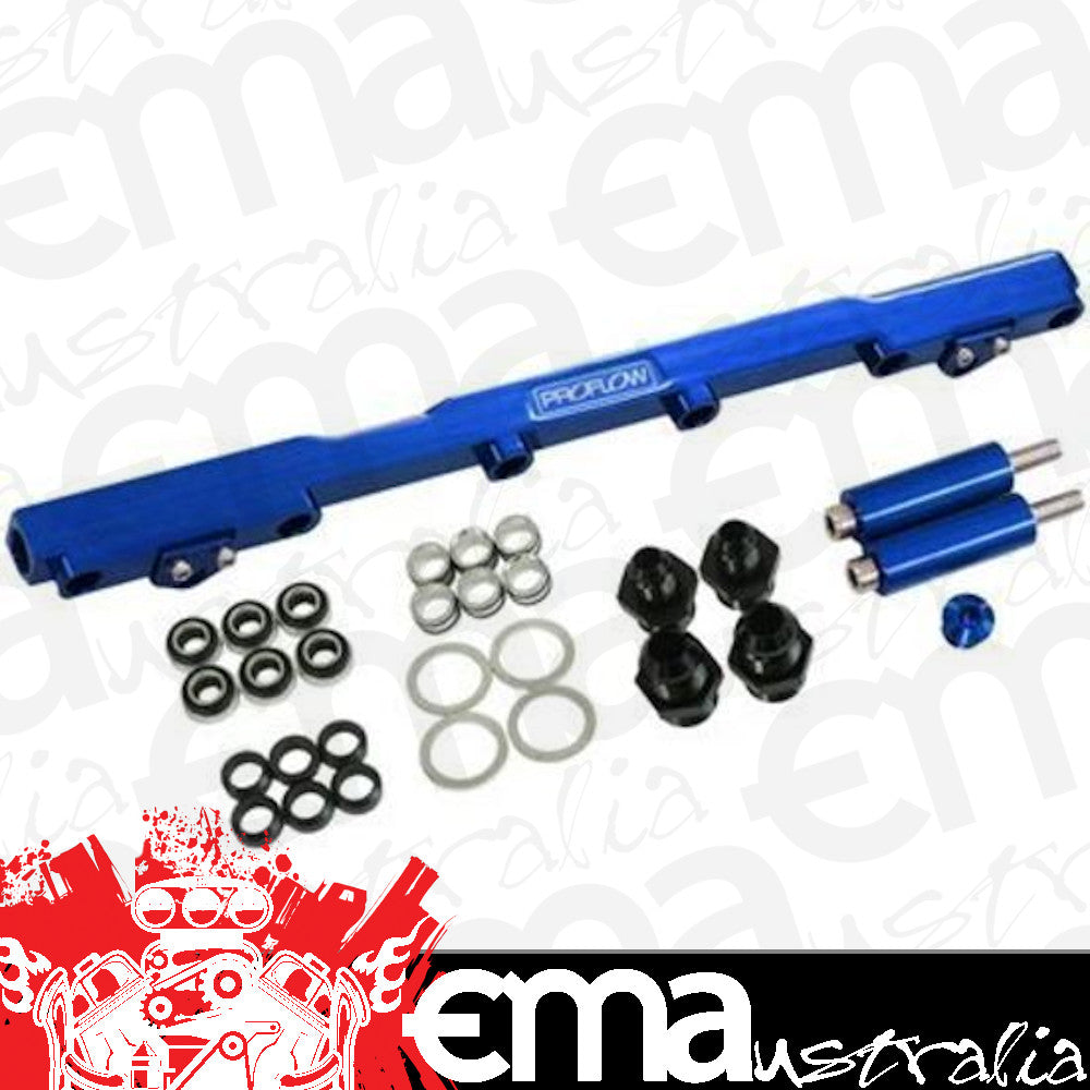 Proflow PFEFRKTOY2JZB Fuel Rails Kit Billet Aluminium Anodised Blue For Toyota 2JZ Turbo