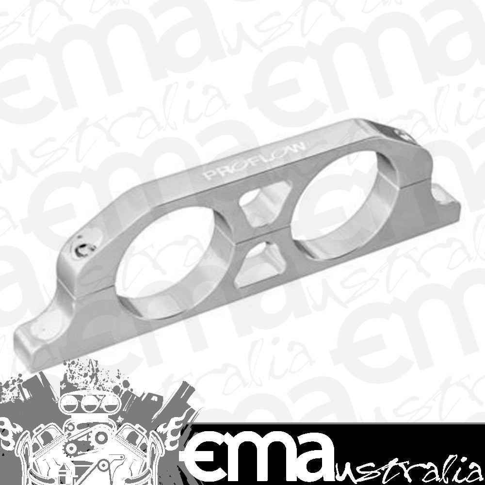 Proflow PFEFS300-3 Fuel Filter Brackets Dual 50mm hole Aluminium Silver Anodised