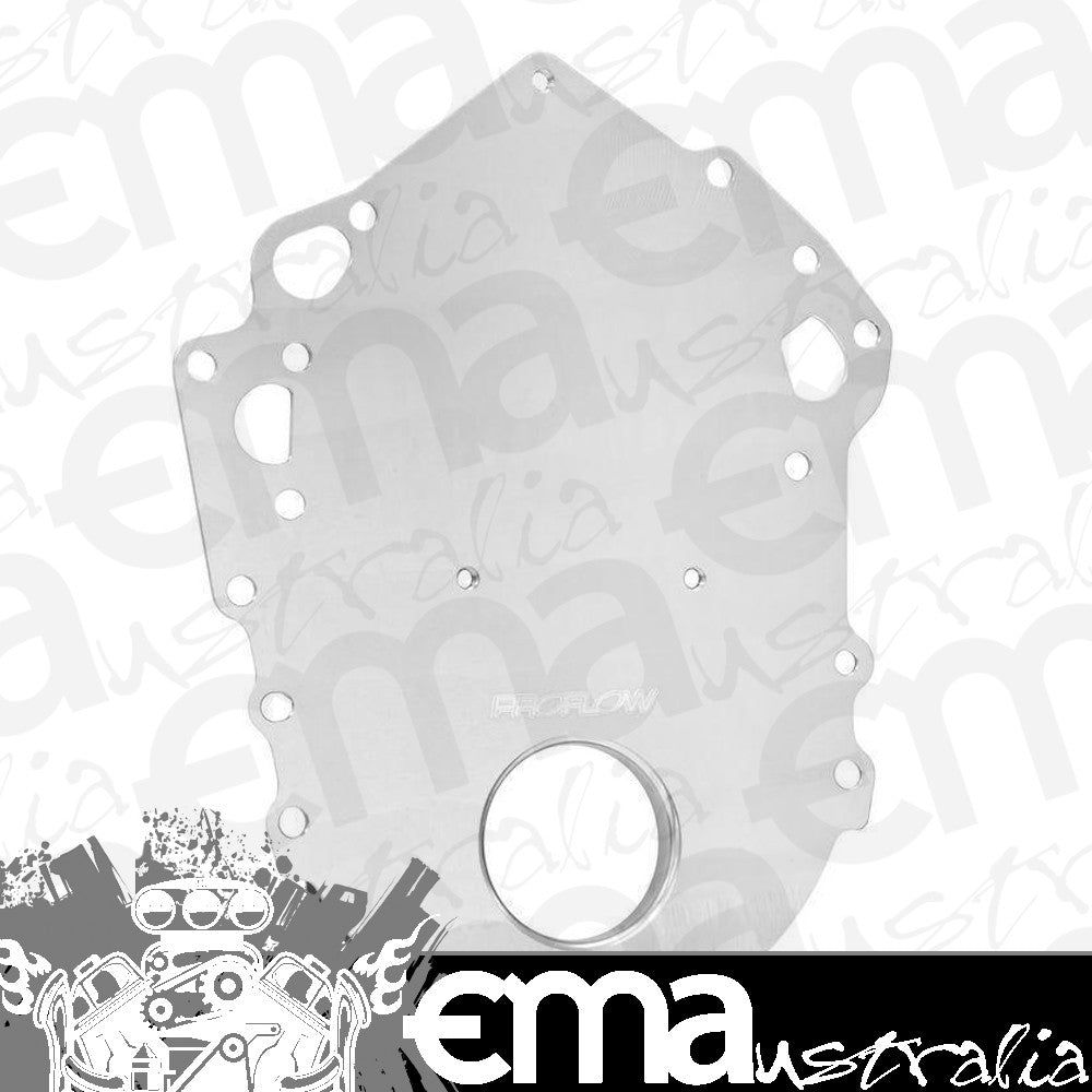 Ford Cleveland 302-351 C.I.D Timing Cover 1-Piece Billet Aluminium Anodised Silver For 302 351C Each Proflow PFEFTCCS