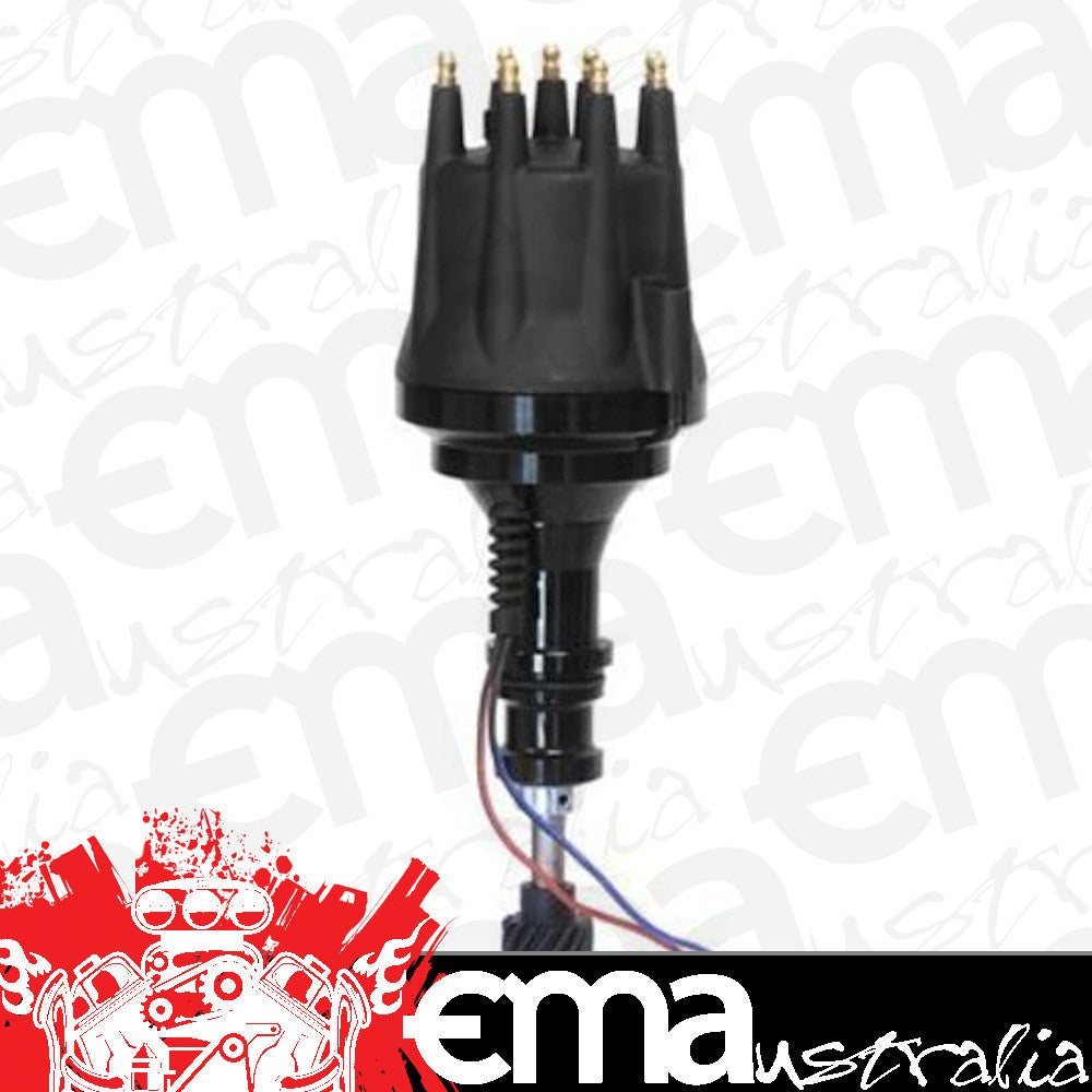 Proflow PFEID340M Distributor Pro Series Magnetic Pickup Mechanical Advance Black Cap SB For Ford 302 351 Cleveland
