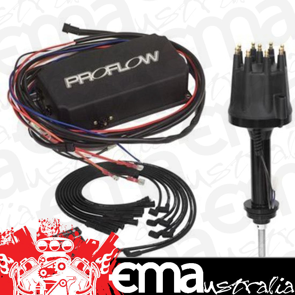 Proflow PFEIGNKL520 Ignition Combo Kit Pro Series Billet Distributor Pro Lead Wires 8.8mm Ignition CDI 6AL Striker Coil BB For Chrysler 440