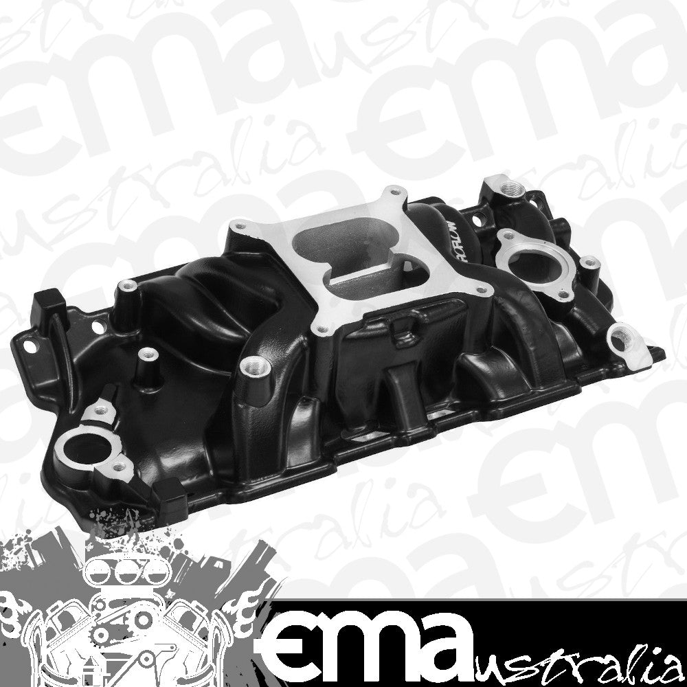 Proflow PFEM2101 Intake Manifold AirDual Aluminium Natural Square/Spread Bore For Chevrolet Small Block