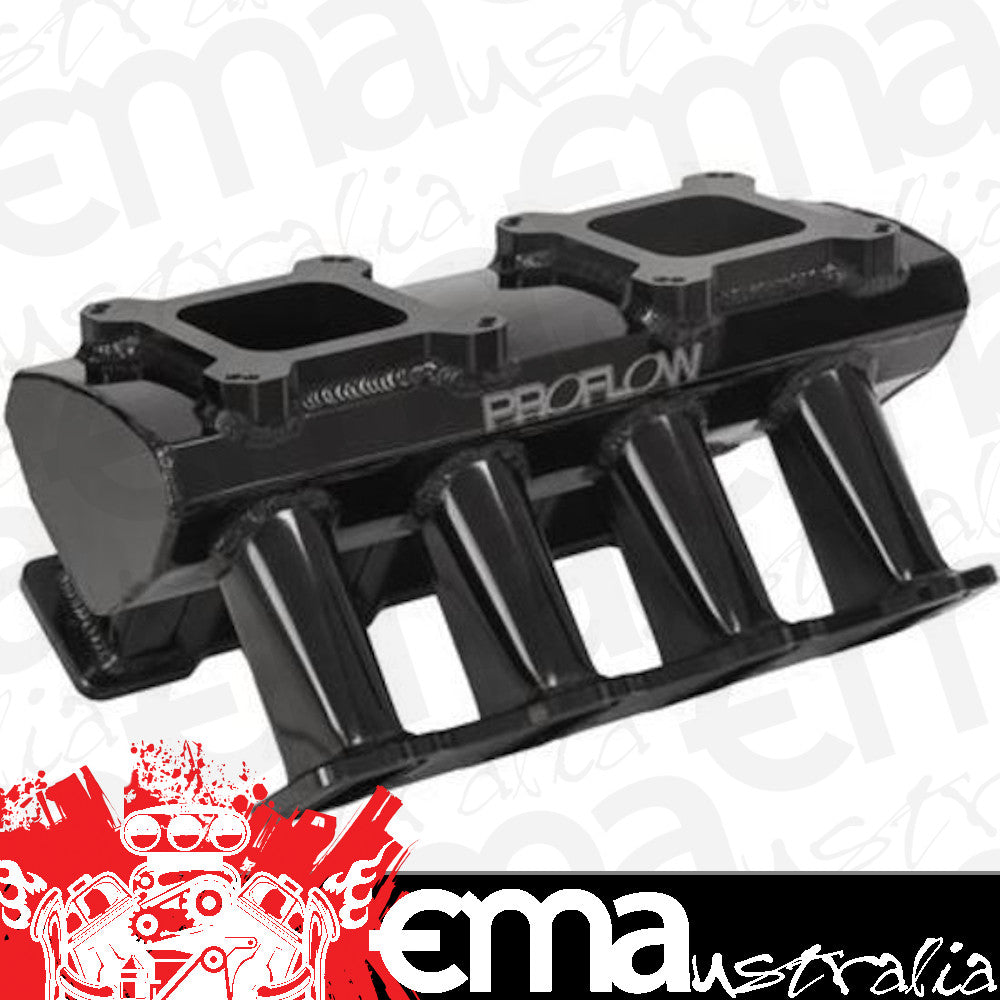 Proflow PFEM63237 SuperMax Intake Manifold Tunnel Ram For Holden Commodore LS1/LS2 Carburetted 4150/4500 Fabricated Black
