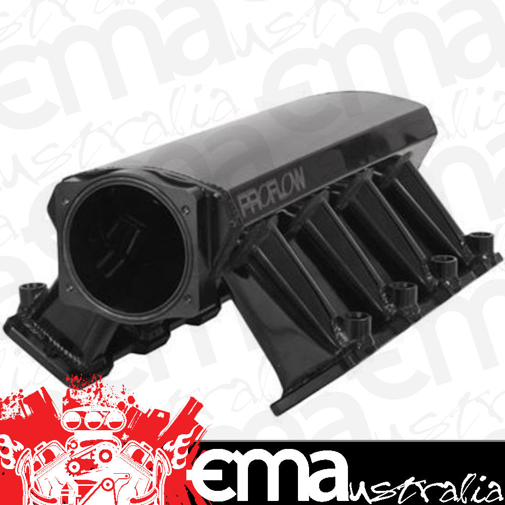 Proflow PFEM63242 SuperMax EFI Intake Manifold Kit For Holden Commodore LS3/L92 Fabricated Black w/Fuel Rails 102mm Throttle Body