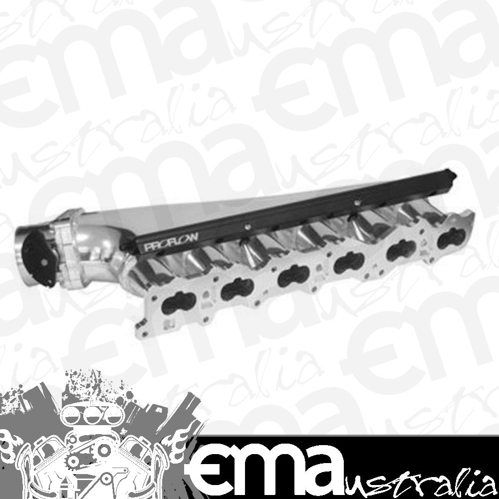 Proflow PFEM67525 Intake Manifold Kit Fabricated Aluminium Polished For Nissan RB25 Inlet Plenum 90mm Throttle Body Fuel Rail Kit