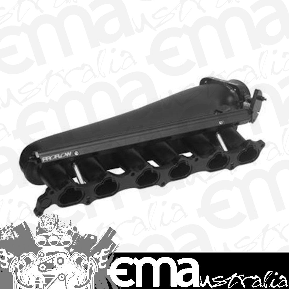 Proflow PFEM67552BK Intake Manifold Kit Fabricated Aluminium For Toyota 2JZGTE Turbo non VVTI Turbo Black Inlet Plenum 90mm Throttle Body Fuel Rail Ki