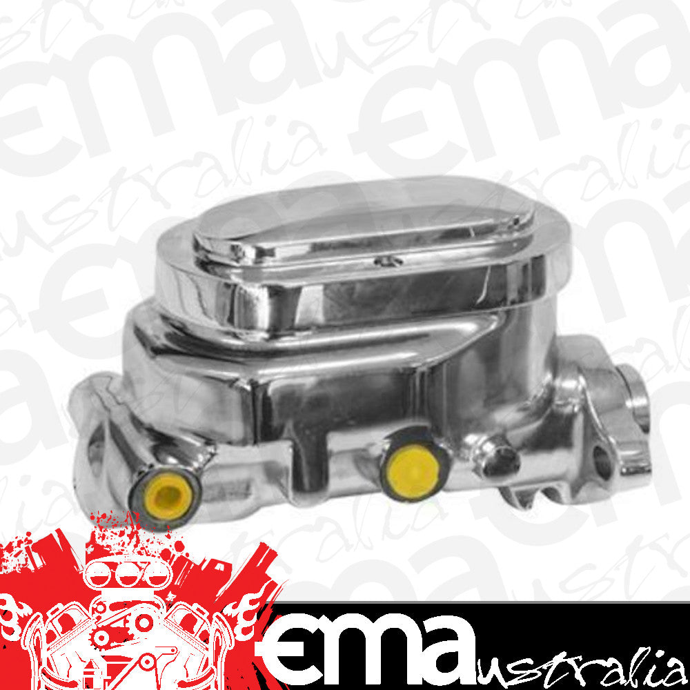 Proflow PFEMC1321CH Master Cylinder Universal GM Raised Top Aluminium Polished 1.00 " Bore Dual Bowl Ports Both side Each