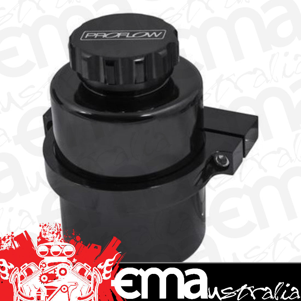 Proflow PFEMC300BK Master Cylinder Reservoir Remote or Direct Mount 130mm Height 80mm Dia Billet Aluminium Black