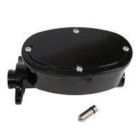 Proflow PFEMC8555-BK Master Cylinder Aluminum Black Powdercoat 1.000 " Bore Dual Bowl Front Disc/Rear Drum