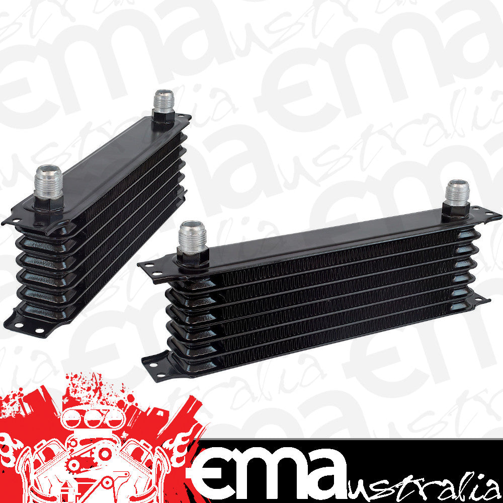 Proflow PFEOC7 Oil Cooler Ultra Pro Aluminium Black 7-Row 340mm x 90mm x 50mm Female AN10 lnlet/Outlet