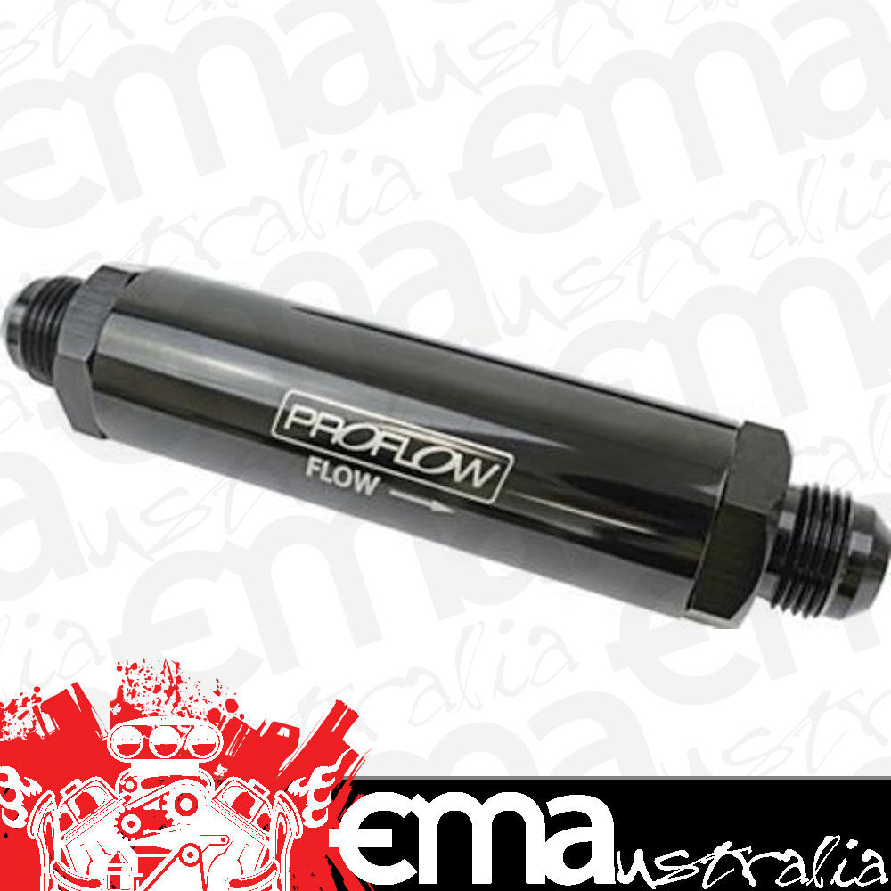 Proflow PFEOS850 Oil Filter Billet Aluminium In-Line Black Stainless Element -10AN