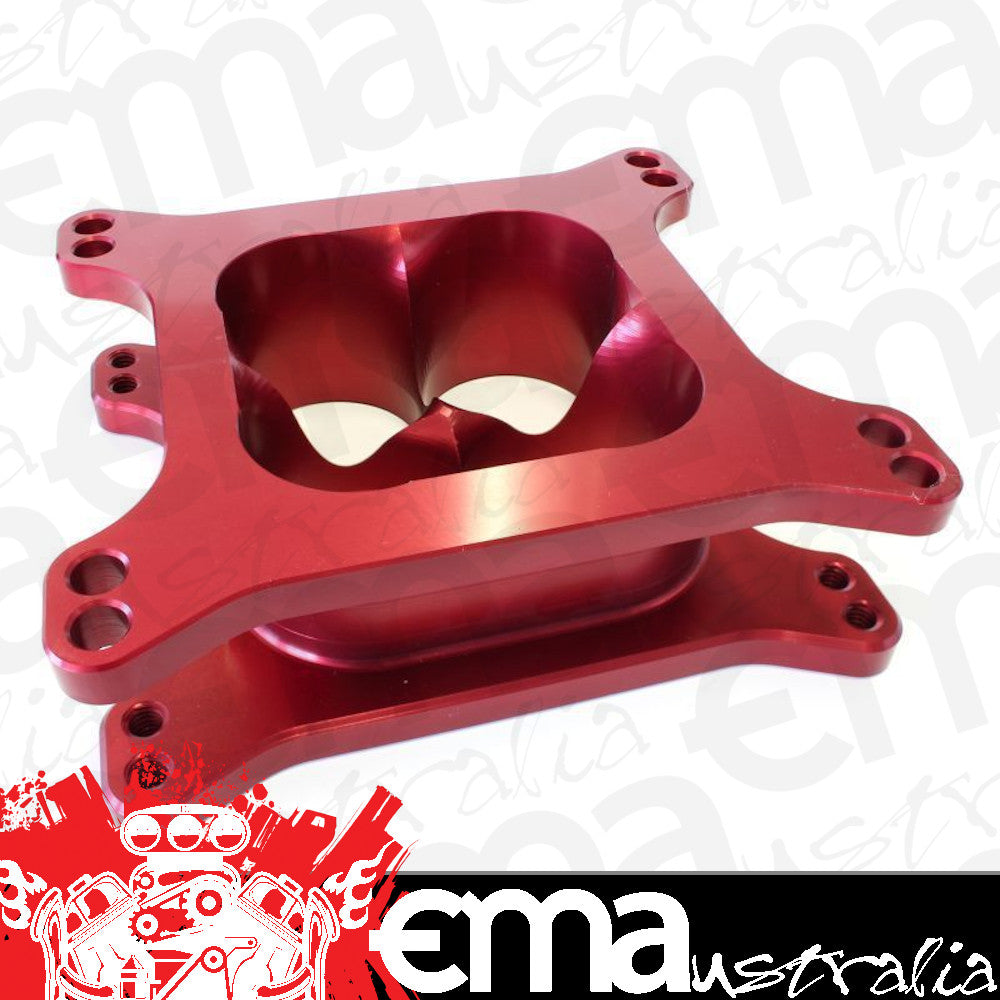 Aeroflow AF64-2071R Velocity Carb Spacer 2" 4150 Red Square Bore