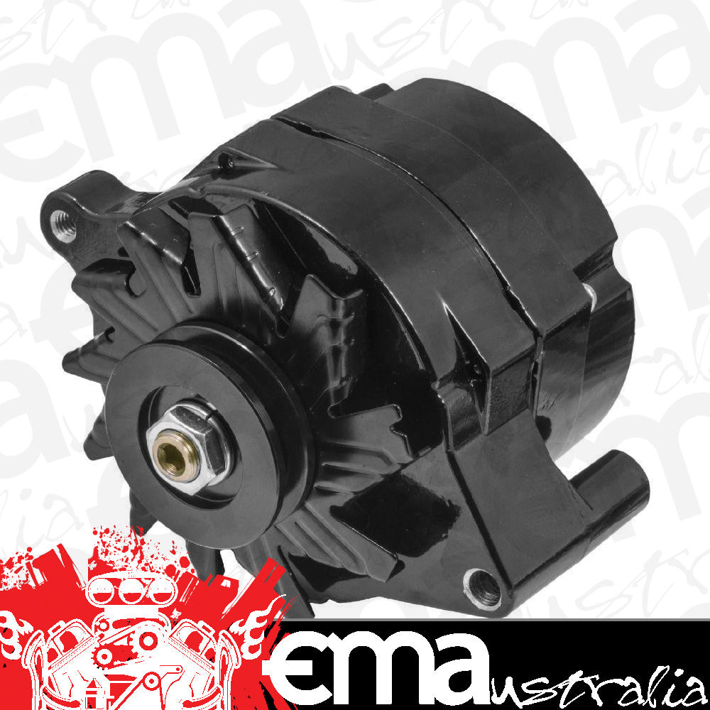 Suit FordAdvertised Amperage Outpu 100 amps Ford 289 302 351 Alternator Amp Falcon Internal Regulator One Wire Black Proflow PFEPM37101BK