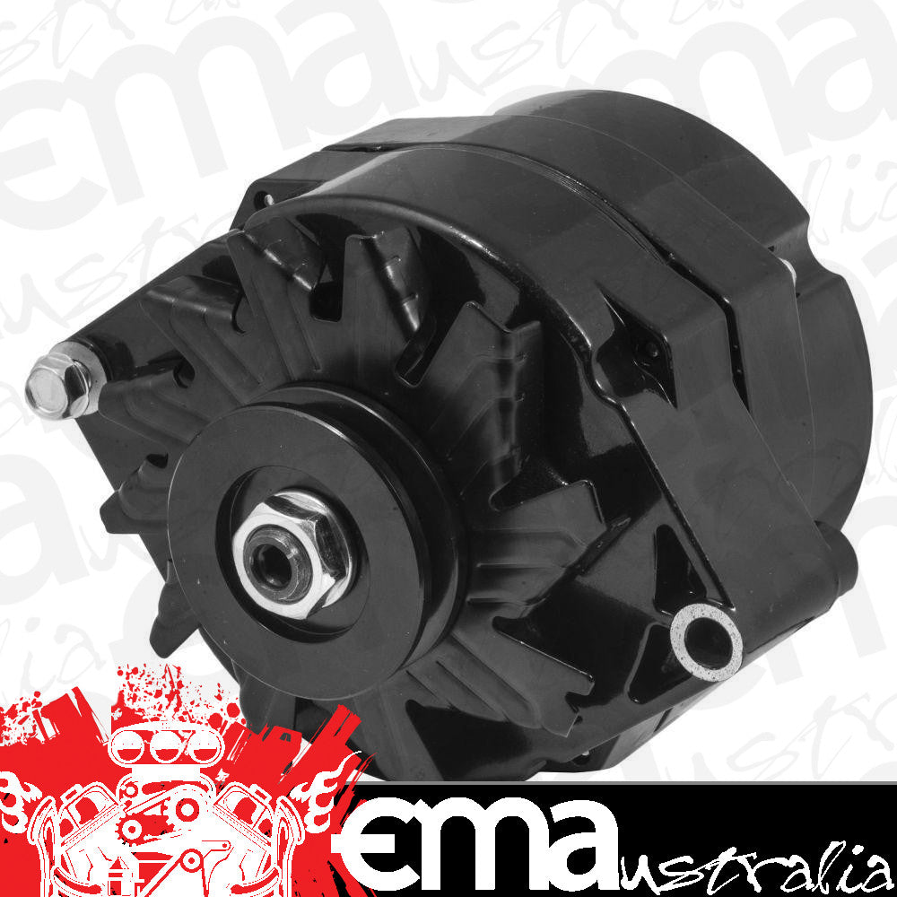 Proflow PFEPM37127BK Alternator Power Spark 100 Amp 1-Wire Internal Regulator Black Powder coat V-Belt Chev For Holden Commodore Torana
