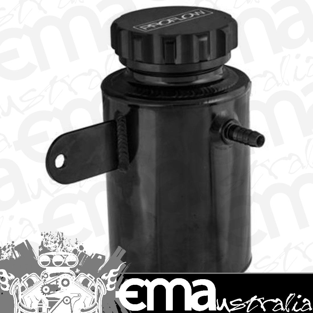 Proflow PFEPST1BK Power Steering Reservoir Remote Aluminium Black Universal 120mm x 90mm Barb Male 3/8" 1/2"